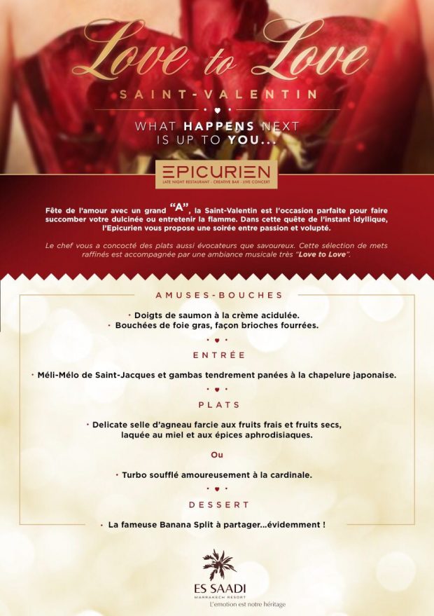 Menu St-Valentin 2017 Epicurien